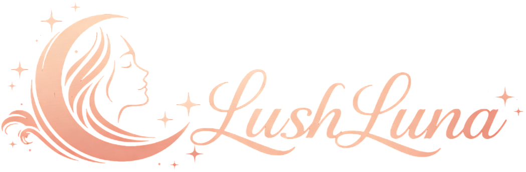 Hair icon with text Lushluma.
